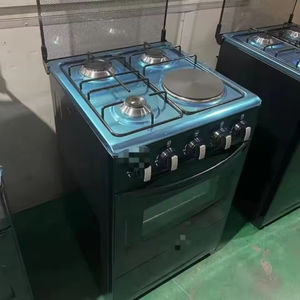 Cuisinière à gaz sur pied, trois brûleurs gaz et un électrique, avec four, taille 50 cm, appareil de cuisson domestique pour l'exportation - Product Image 1