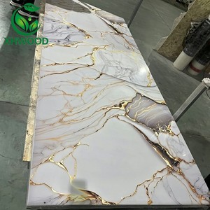 Prix de gros, magnifique feuille de marbre en <span class=keywords><strong>PVC</strong></span> brillant UV Lambrin pour la décoration intérieure de salle de bain et de cuisine, <span class=keywords><strong>PVC</strong></span> UV Marmol - Product Image 6