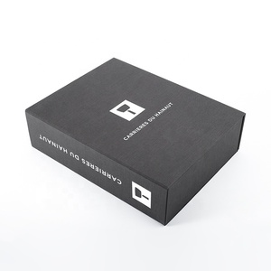 Large fabric folding gift box with flap lid
