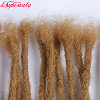 Extensions de dreadlocks 100 % faites à la main en cheveux brésiliens, blonds sales, pour hommes et femmes, tresses afro au crochet, style hippie
