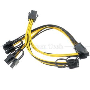 18AWG Zuivere Koper Splitter 6-pins Vrouwelijk naar Dubbele 8-pins 6+2 Mannelijke PCI Express PCIe Kabel voor GPU Grafische Kaarten - Product Image 5