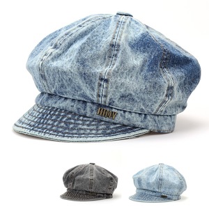 Gorra Newsboy de Mezclilla Henny para Mujer, Gorro de Ocho Paneles de Algodón Lavado, Estilo Vintage a la Moda - Product Image 1
