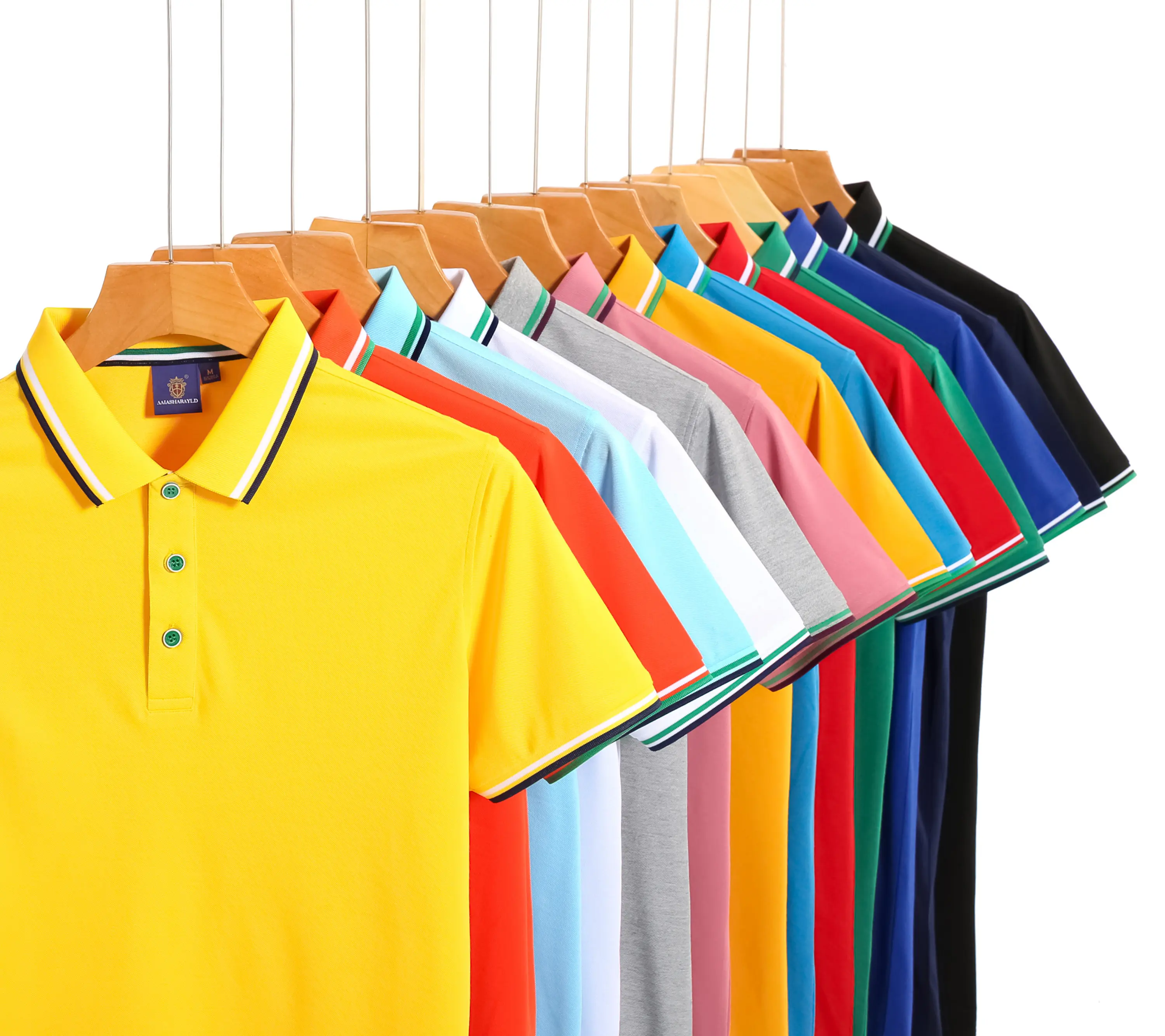 Gelan 13 Colors Custom Printing Logo Tshirts Uniform 100% Polyester Plus Size Blank Plain Sports Golf Men's Golf Shirts