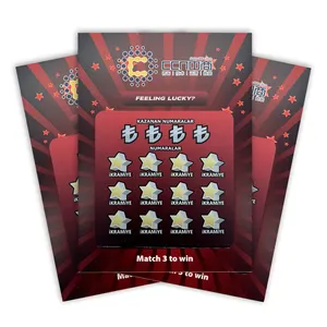 Pesanan khusus dan desain kartu awal lotere Online awal dan kartu Win