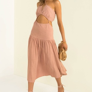 Vestidos Casuales Elegantes y a la Moda para Mujer, con Tirantes Finos y Cintura Recortada, Vestidos Casuales para Mujer - Product Image 4