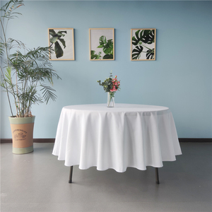 Khăn Trải Bàn Polyester Ngà Đen Trắng Tùy Chỉnh Hình Tròn 90R Khăn Trải Bàn Tiệc Cưới Tiệc Tiệc Tùng Ngoài Trời - Product Image 3