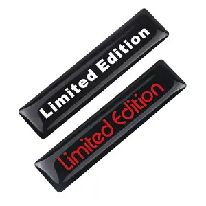 2 adet 3D sınırlı sayıda araba etiket kauçuk amblem rozeti araba vücut şekillendirici çıkartması motosiklet Sticker