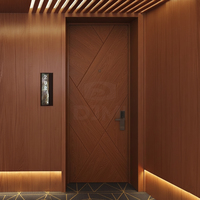 Porte intérieure en bois insonorisée et ignifugée conforme à la norme américaine UL 90 minutes, projet hôtelier, STC 45, porte d'entrée acoustique professionnelle en bois