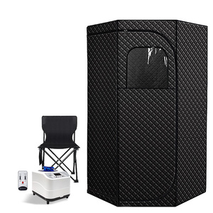 Sauna Portátil ZT con Diseño de Cabina de Vapor de 1500w, Sauna Plegable Tipo Pentágono con Silla y Tapete para Sudar, Fácil de Usar en Casa - Product Image 1