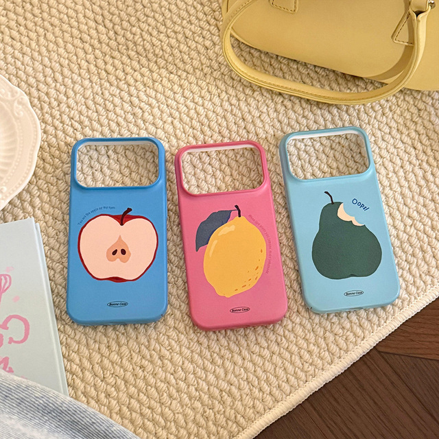 Excellent Blue Apple Printing Pattern TPU Mobile Phone Cover Case for iphone 17 Pro Max Hoesje Carcasas De iphone 17 Pro Max