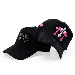 Casquettes de baseball 5 panneaux personnalisées en daim avec strass et doublure en satin, haute qualité - Product Image 3
