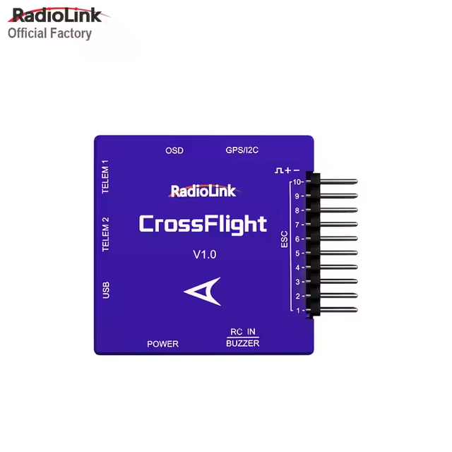 RadioLink 10 Channels PWM Output CrossFlight RC Drone Flight Controller Automated Software Testing System for Drone/Plane Metal