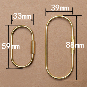 Móc Chìa Khóa Hình Dạng Và Kích Cỡ Khác Nhau Kẹp Khóa Vít Bằng Đồng Vòng Móc Chìa Khóa - Product Image 5