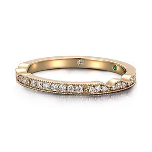 Anillo de eternidad de oro real de 18k con diamantes CVD de laboratorio, anillo de moda para el Día de San Valentín, anillo de joyería para chica, anillo de boda. - Product Image 2