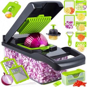Good Quality Kitchen Tool Multi-functional <b>Vegetable</b> <b>Cutter</b> Potato & Onion Slicer Chopper With Stainless Steel Blade - Product Image 4