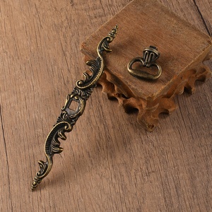 Poignée de tiroir classique élégante en alliage de zinc finition bronze noir 148x20mm, poignée de porte d'armoire de cuisine de luxe léger, chambre, hôtel - Product Image 2