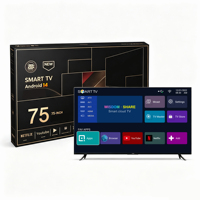 Téléviseur LED intelligent 4K de 75 pouces, fabriqué en Chine, OEM, 50, 55, 65, 85, 100 pouces, WebOS/Google/Android, téléviseur LED intelligent