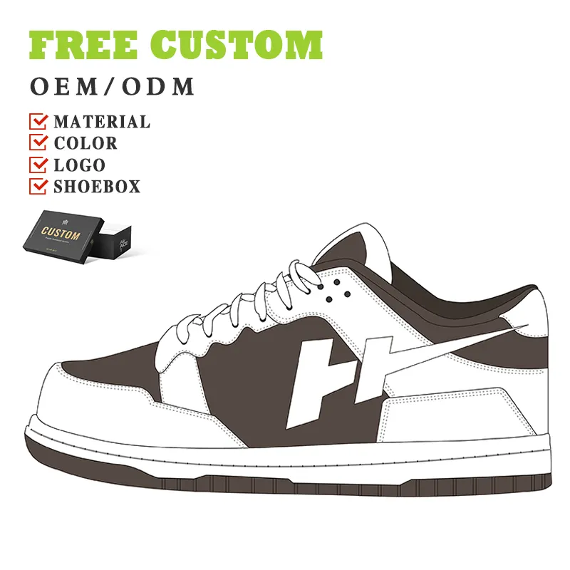 Add to CompareShare Manufacturer Custom Logo Brand Shoes Sneakers High Quality Genuine Leather Fashion