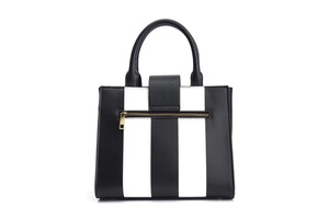 Phụ Nữ Hợp Thời Trang <span class=keywords><strong>Fancy</strong></span> Sac Trắng Và Đen Sọc Túi Xách Nữ - Product Image 2