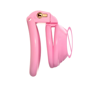 Dispositivo di Castità Maschile Leggero Rosa, Piccola Gabbia per Pene, Lucchetto per Pene, Giocattoli Sessuali per Uomini - Product Image 4