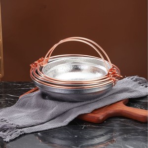 Cross border vendita calda <span class=keywords><strong>Russia</strong></span> 304 a tre strati in acciaio martello commerciale pentola secca Sukiyaki frutti di mare Pan in stile giapponese - Product Image 5