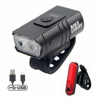 Luz Delantera para Bicicleta LED Súper Brillante de Aleación de Aluminio, Impermeable IP65, Recargable por USB, Iluminación Nocturna