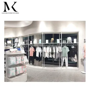Lishi Supermarket Shopping Mall Garment Furniture Men Clothing Store Clothing Display Store Design For Small Clothing