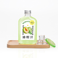 Jus transparent soda boisson froide carré boîtes en plastique PET bocaux bouteille 220ml