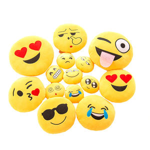 Allogogo Wholesale Emojii Pillow Emoticon Package Funny Expression Plush Toys Soft Plush Toys Plush Pillow Emotion Happy Face