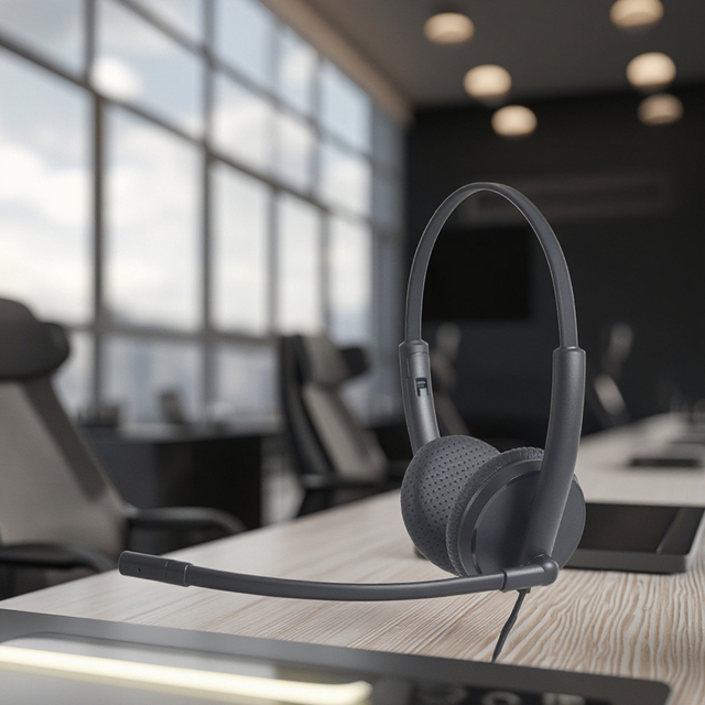 High-Quality Noise-Cancelling Headset Dual-Mode Connectivity Type-C Port 35H Battery Office Use