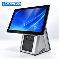 Moniteur POS tout-en-un OEM 15,6 pouces Android 11 RK3566 4+64 Go 1920x1080p AIO Écran tactile capacitif 10 points Imprimante thermique 80 mm