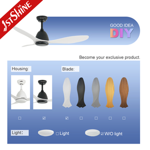 1stshine 52 48 inch quạt trần với động cơ DC với điều khiển từ xa 3-Blades ABS Quạt trần - Product Image 4