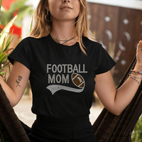 Nouveau design – Transfert thermocollant en vinyle de haute qualité pour T-shirt, motif « Football Mom » avec strass, vente en gros