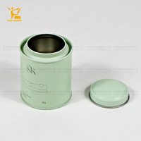 Tin smaker Factory Custom 50 Gramm Teedose mit Innen deckel Oem & Odm Lebensmittel behälter Metall behälter Blechdose für Tee Kaffee Verpackung