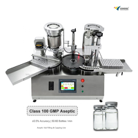 Ligne de production de remplissage de flacons en verre électriques pour produits chimiques, machine de lavage, remplissage, bouchage et étiquetage à moteur haute précision