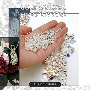 Perles entretoises personnalisées en argent sterling 925 plaqué or 18 carats en forme de fleur, 2 mm, 3 mm, 4 mm, 5 mm pour la fabrication de bijoux - Product Image 3