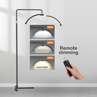 Lampe demi-lune LED à 3 températures de couleur, 26 pouces, pour soins des yeux, éclairage d'appoint au sol pour salon de beauté, tatouage, nail art, sourcils