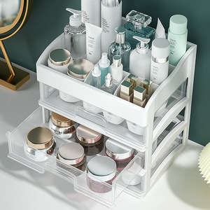 Simple transparent organizing <b>shelf</b>, student cosmetic desktop storage <b>box</b>, drawer-type household dustproof storage <b>box</b> - Product Image 4