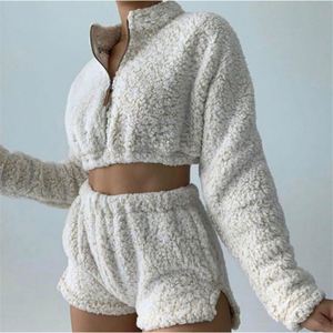 New Wholesale Custom Women's Winter <strong>Set</strong> Comfortable Sleep Wear <strong>Set</strong> <strong>Teddy</strong> <strong>Lounge</strong> Wear Women Long Loungewear <strong>Set</strong> - Product Image 6