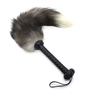 Male Sex Bondage Leather Flogger for Sex Bdsm Spanking Artificial Fur Flogger <strong>Whip</strong> for Sex <strong>Stock</strong> Fetish Taste Teaser Toys - Product Image 2