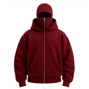<span class=keywords><strong>Sudadera</strong></span> con <span class=keywords><strong>Capucha</strong></span> Doble de Felpa Gruesa de 430G, Estilo Americano, Unisex, con Cierre Completo, Estilo Urbano, Talla Grande - Product Image 1