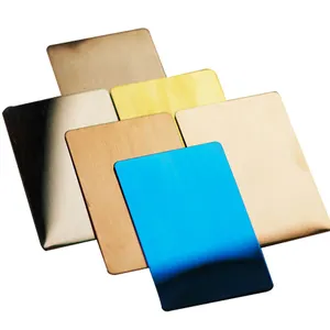 ss golden sheet Hairline mirror titanium Coated Finish Gold Color coated Stainless Steel Sheet