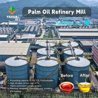 Nouvelle ligne de production de raffinage d'huile de palme numérique entièrement automatique de haute précision YAHUA, en acier inoxydable, capacité de 5 à 100 tonnes/jour, fabriquée au Henan