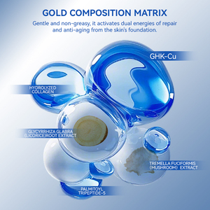 Crème hydratante liftante raffermissante anti-rides au collagène GHK-Cu et peptide de cuivre bleu, réparatrice anti-âge pour le visage - Product Image 4