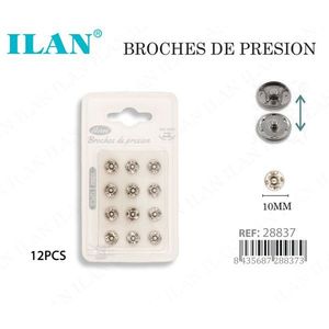 กระดุมโลหะแบบกด Ilan ขนาด 10 มม. 12 ชิ้น สำหรับเสื้อผ้า - Product Image 3