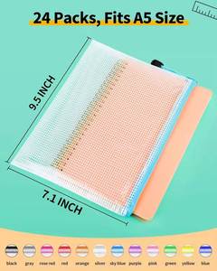 Bolsa de Malla de PVC Impermeable con Cierre, Transparente, para Archivos A4, Carpeta de Plástico para Organización de Oficina - Product Image 2