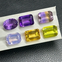 Améthyste violette originale 12x16mm Lavebder Yellow Citrine Ametrine 100% pierres précieuses en cristal naturel