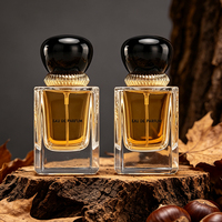 Fournisseur d'usine – Nouveau design de flacon transparent – Bouteille de parfum en verre 30ml 50ml 100ml avec bouchon et pompe pulvérisatrice transparente – Emballage cosmétique avec couvercle
