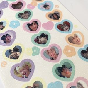 แผ่นสติกเกอร์เคป๊อปเดโคแบบใสแวววาวกำหนดได้เอง,แผ่นระยิบระยับพร้อมพื้นหลังใส - Product Image 3