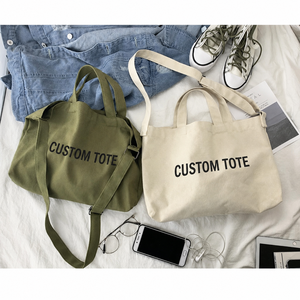ISO9001 & BSCI Washable <b>Large</b> Capacity Shoulder Bag Cotton Custom <b>Printed</b>/Embroidery Logo Canvas Tote Bag - Product Image 3